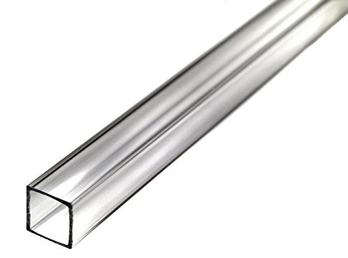 3/8IN OD CLEAR SQUARE AC TUBE #96-5650 - Square Extruded Acrylic Tube